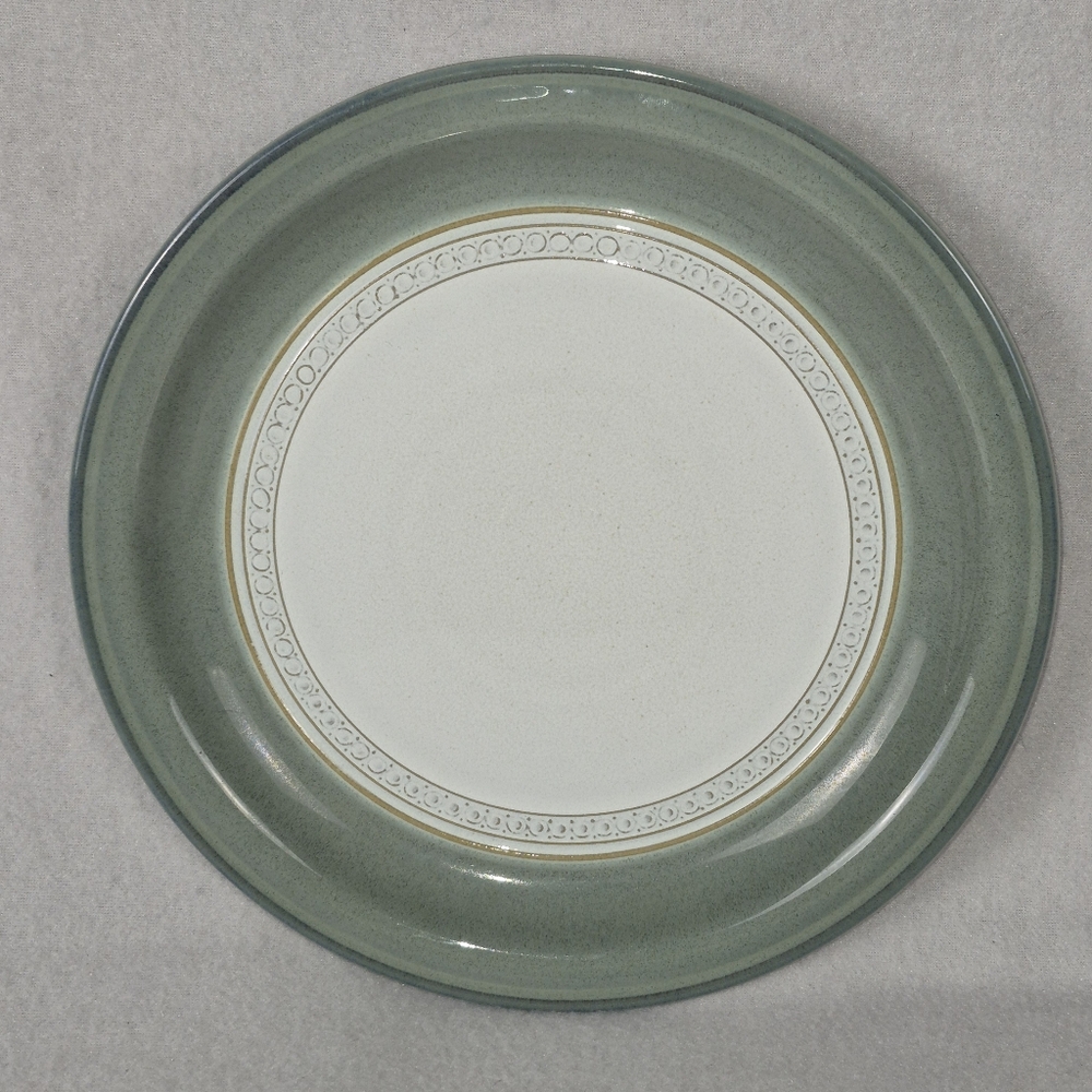 Vintage Denby Stoneware England – Venice Green Large Dinner Plate 11"